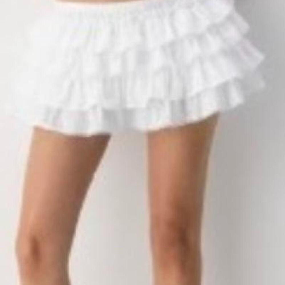 Women's Tiered Ruffle a-Line Skort, Size XS